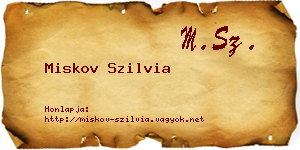 Miskov Szilvia névjegykártya