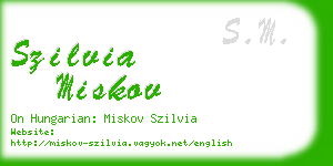 szilvia miskov business card